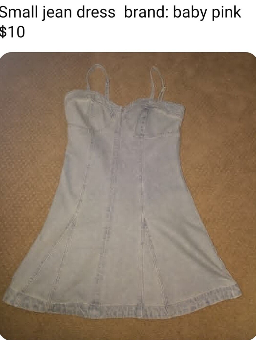 Baby Pink Brand Women's Light Denim Mini Dress - Small